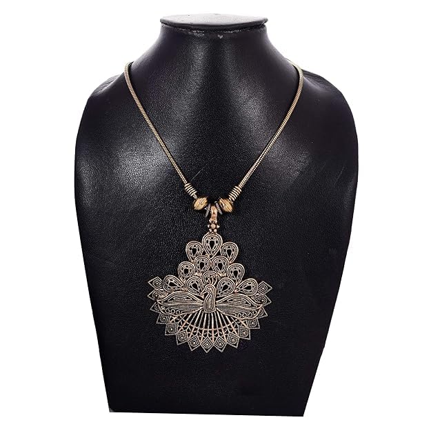 Image of Handicraft Kottage 1gm 22Ct Gold Plated chain with Pandent |latest & Stylish High Gold Plated Celebrity Inspired Gold Chain /Necklace /Jewellery Set /Fashion jewellery for Mens,Womens Girls