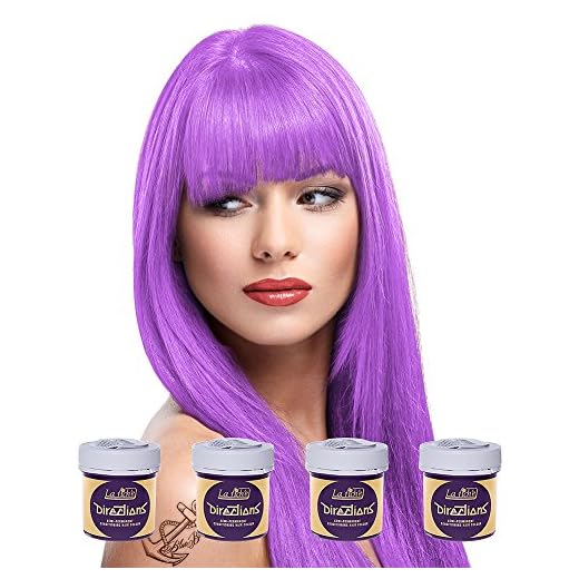4 x La Riche Directions Semi-Permanent Hair Color 88ml Tubs - LAVENDER
