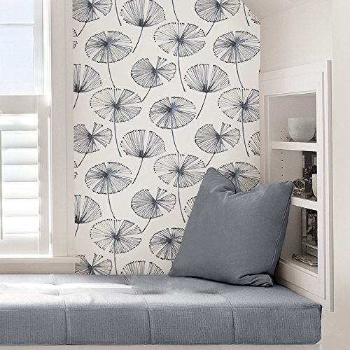 Nuwallpaper Nu2683 Aya Peel & Stick Wallpaper, Blue #TOP3