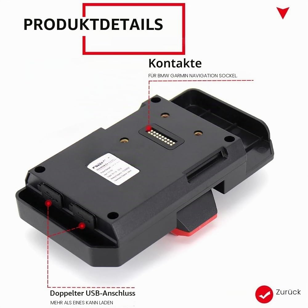 Navigationshalterung kabelloses Laden für GPS-Handy Motorrad für BMW R1300GS R1200GS ADV R1250GS CRF1000L S1000XR F900R F900XR F850GS F800GS F750GS F700GS Motorradzubehör