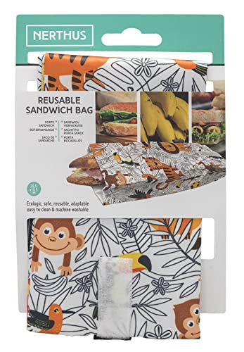NERTHUS FIH 879 Reusable Snack Bag Eco-Friendly Safari, Adaptive, Easy to Clean and Washing Machine Safe - Image 3