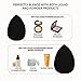 ForPro Professional Collection Expert Beauty Sponge Blender, Premium Makeup Sponge, Latex-Free, 100% Vegan & Cruelty-Free, Black