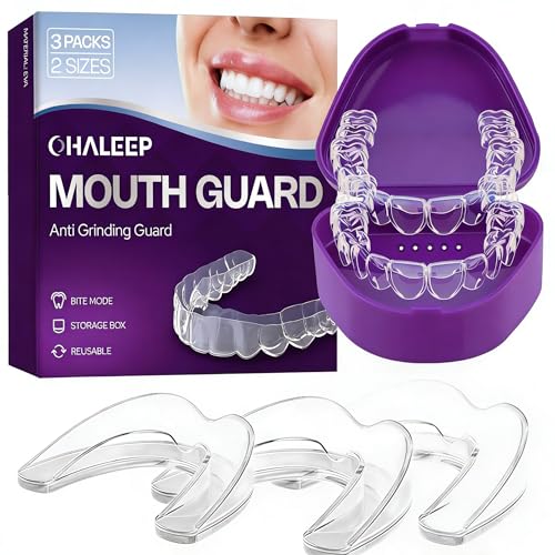 OHALEEP Anti Grinding Mouth Guard for Clenching Teeth at Night, Teeth Grinding Mouthguards for Sleeping, Mouth Guard for Grinding Teeth at Night, Night Guards for Teeth Grinding for Adults
