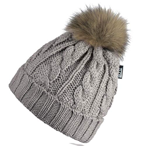 Miuno® Berretto invernale con pompon in vera