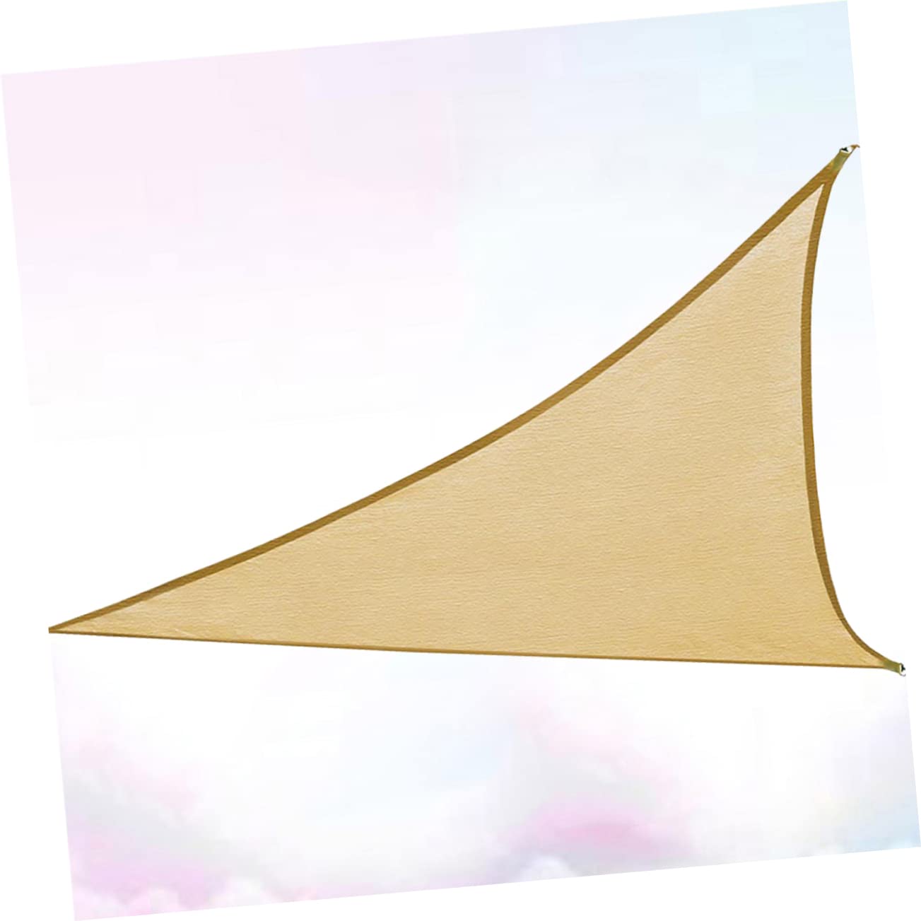 Triangle Sun Shade Sail Pe Beige UV Block per Patio e Kailyard | Vacanze Estive, Tenda Triangolo da Esterno con Rope Set, Enhanced Pull Strength