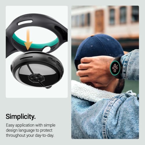 Image of CASEOLOGY by Spigen Nano Pop for Google Pixel Watch 3 45mm Case with Strap -Prune Charcoal
