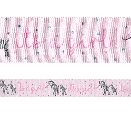 Creative Party- It's A Girl - Cinta para tartas (1 m), color rosa (BU300)