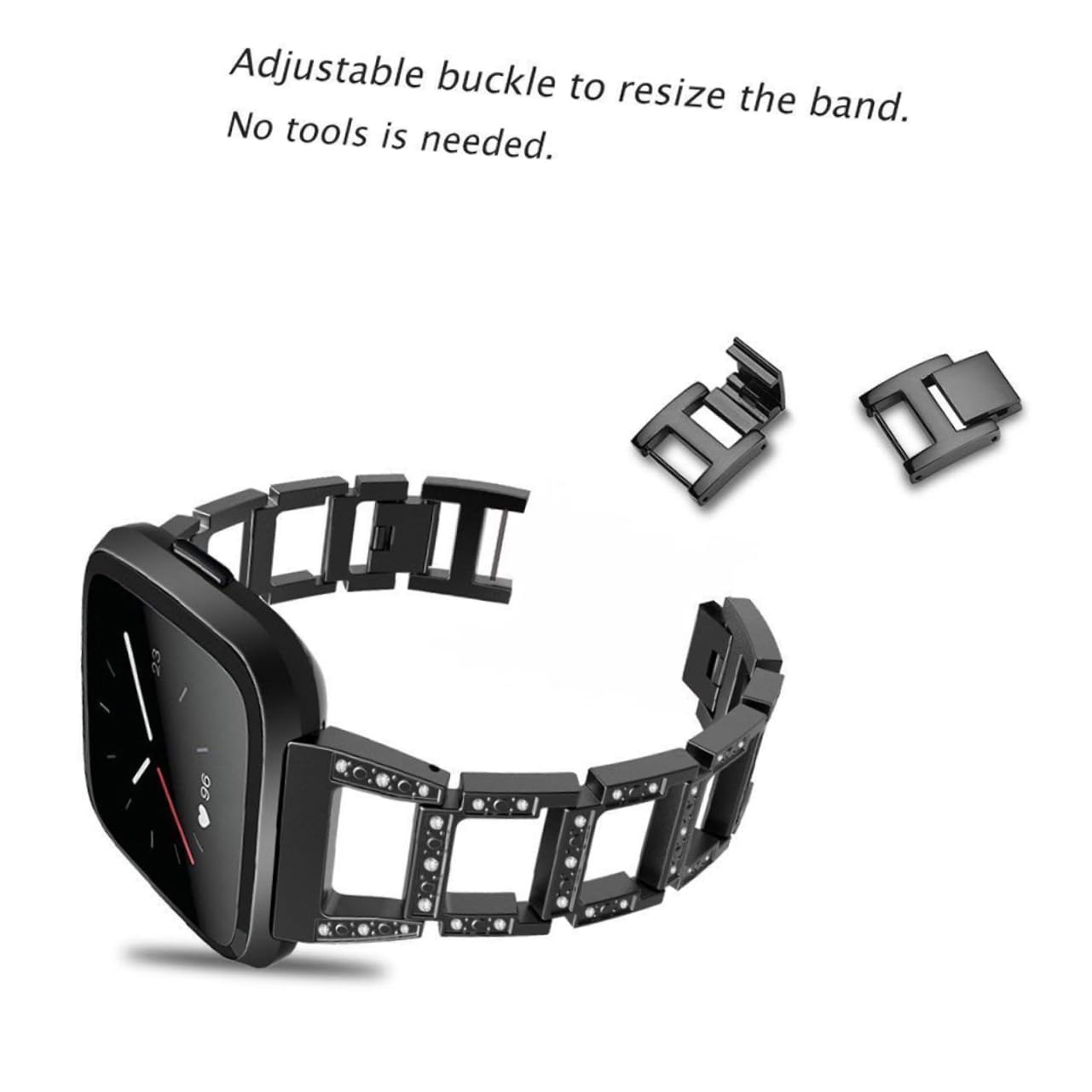 Housoutil 2 Pièces Bracelet De Montre En Acier Inoxydable Accessoires De Montre Intelligente Remplacement De Bracelet De Montre Groupe Bandes De Cuir Bande De Cuir Léger Trapézoïdal Regardez