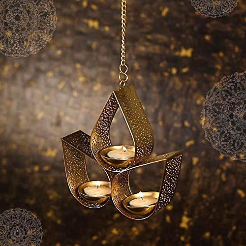Image of The Purple Tree Half Lotus BrassTealight Holder