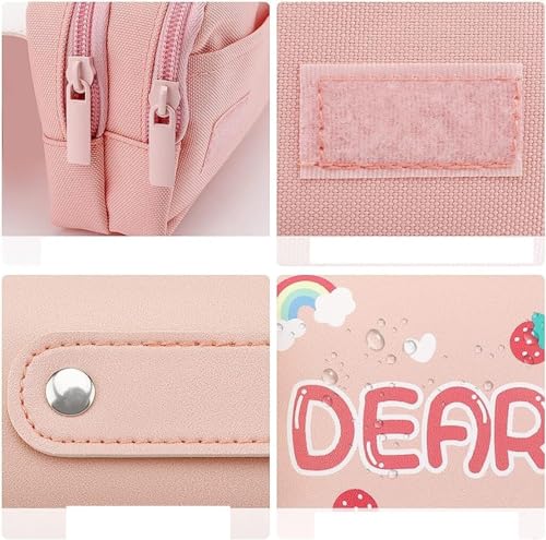 Image of DEOXY Bear Large Cartoon Theme Pencil Case,3D Pouch,Multipurpose Zipper for Kids,Pen and Pencil Bag for School Kids(Large-Bear)