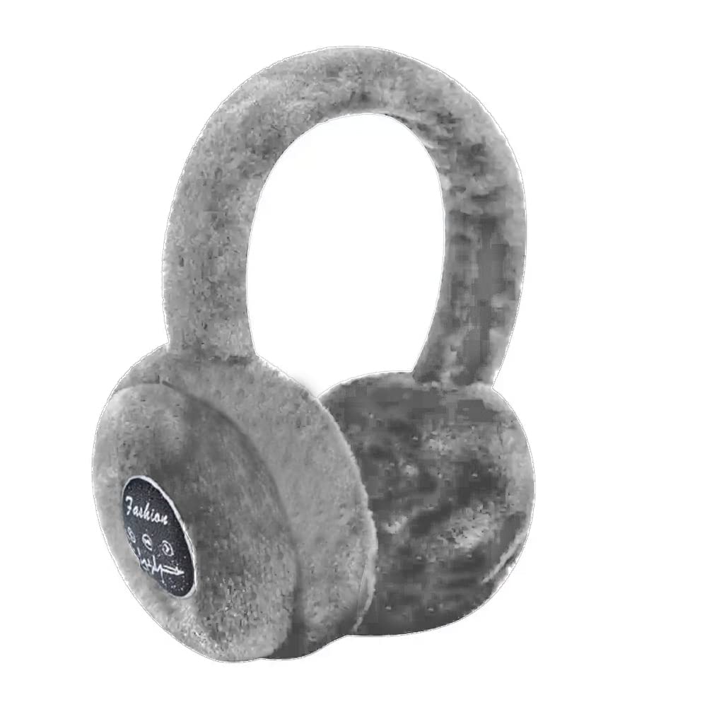 Acuvar Wireless Bluetooth 5.0 Rechargeable Over The Ear Headphone Earmuffs with Extra Soft and Warm Fabric, Microphone, Powerful Surround Stereo Bass and Passive Noise Cancelling (Grey)