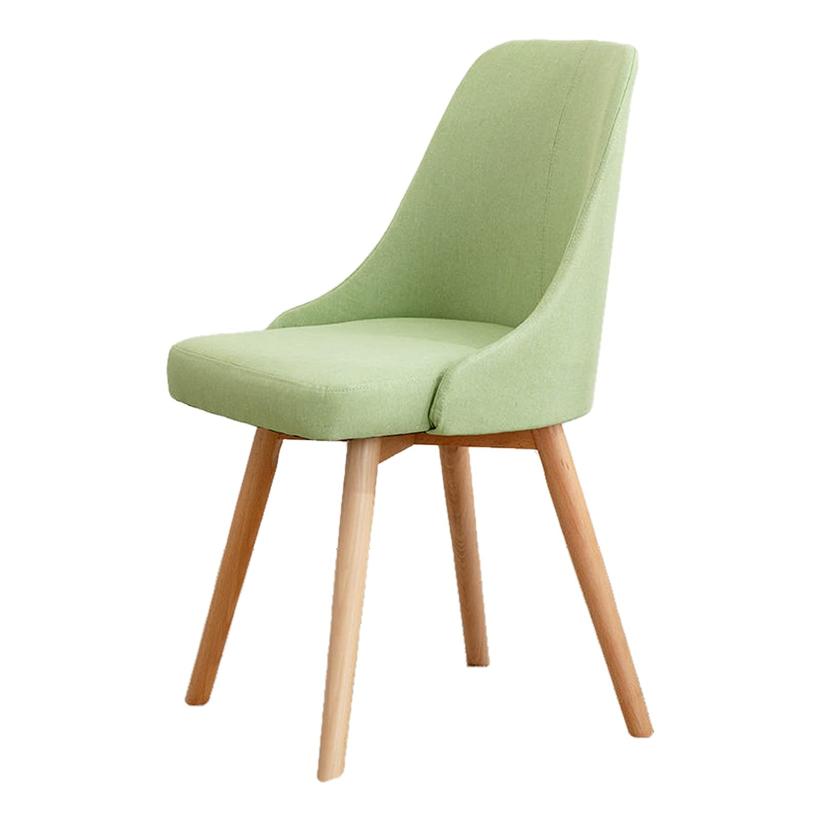 Sillas de comedor ergonómicas modernas con patas de madera maciza, taburetes tapizados para cocina, oficina, mostrador, color verde claro
