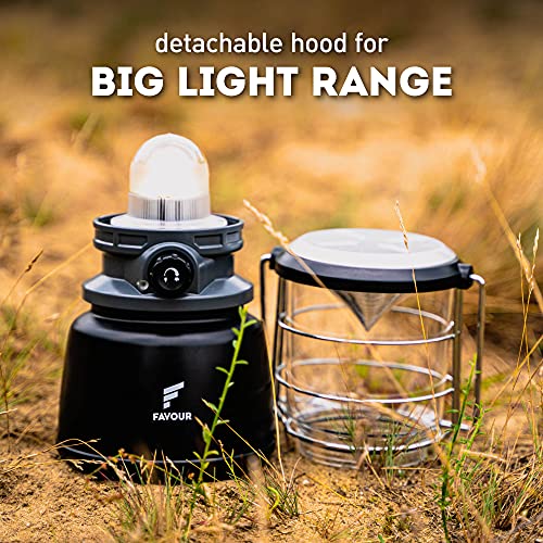 Favour Retro LED Campinglampe Laterne High-Power 1300 Lumen, Vintage Design, Camping Licht, Sturmlaterne Farbtemperatur… - Image 8