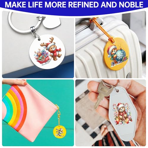 Image of 48 Pcs UV DTF Stickers Christmas Bear Sticker for Keychain
