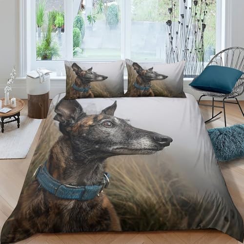 Housse de couette chien lit simple parure photographie - 4