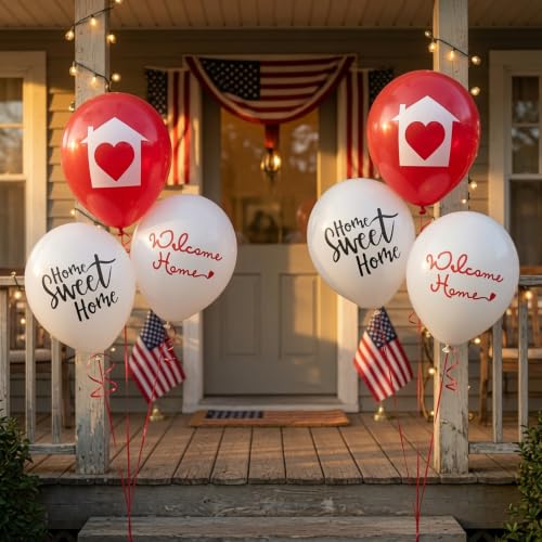 Home Sweet Home Balloon Mix, 12 Count Standard Size, Housewarming Party Theme, Real estate Open House New Home Owners Party Latex Balloon 12" Decorations - Image 5