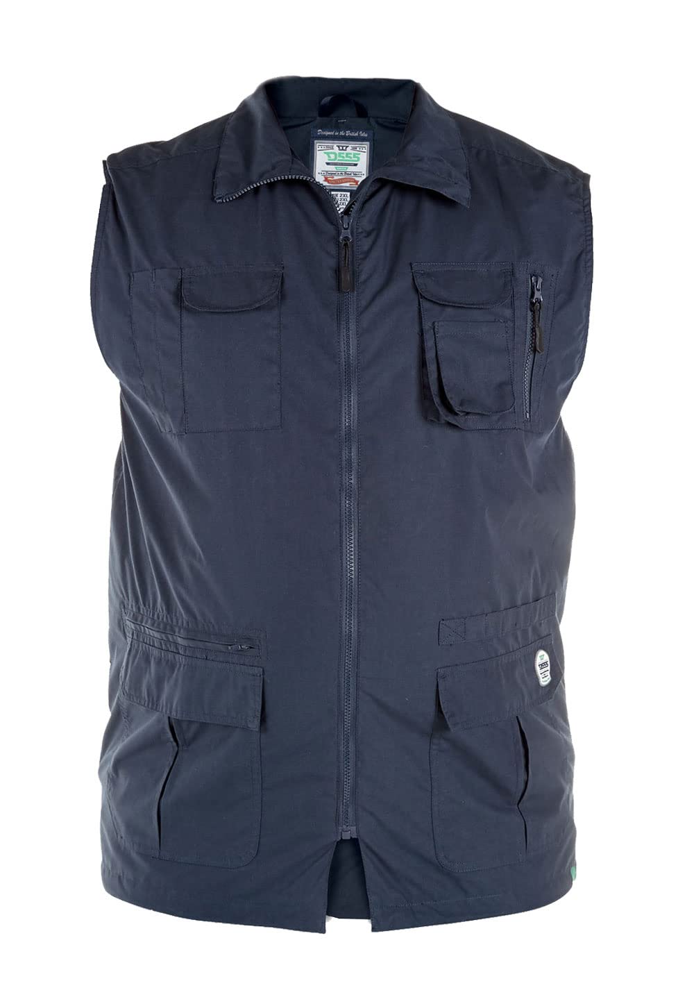 Duke D555 Men's Navy D555 By Duke Kingsize Hunting Waistcoat Multi Pocket Gilet 2XL-8Xl Ks13808 (, 7XL)