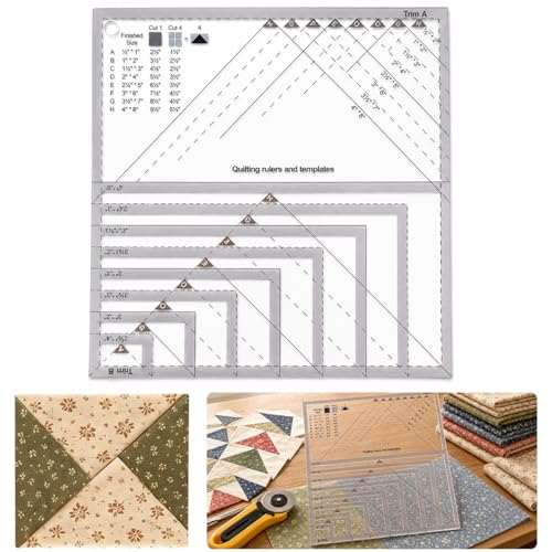 Ultimate Flying Geese Quilting Rulers Versatile Template for Multiple Block Sizes Durable Acrylic Trimming Tool for Accurate Patchwork & Sewing