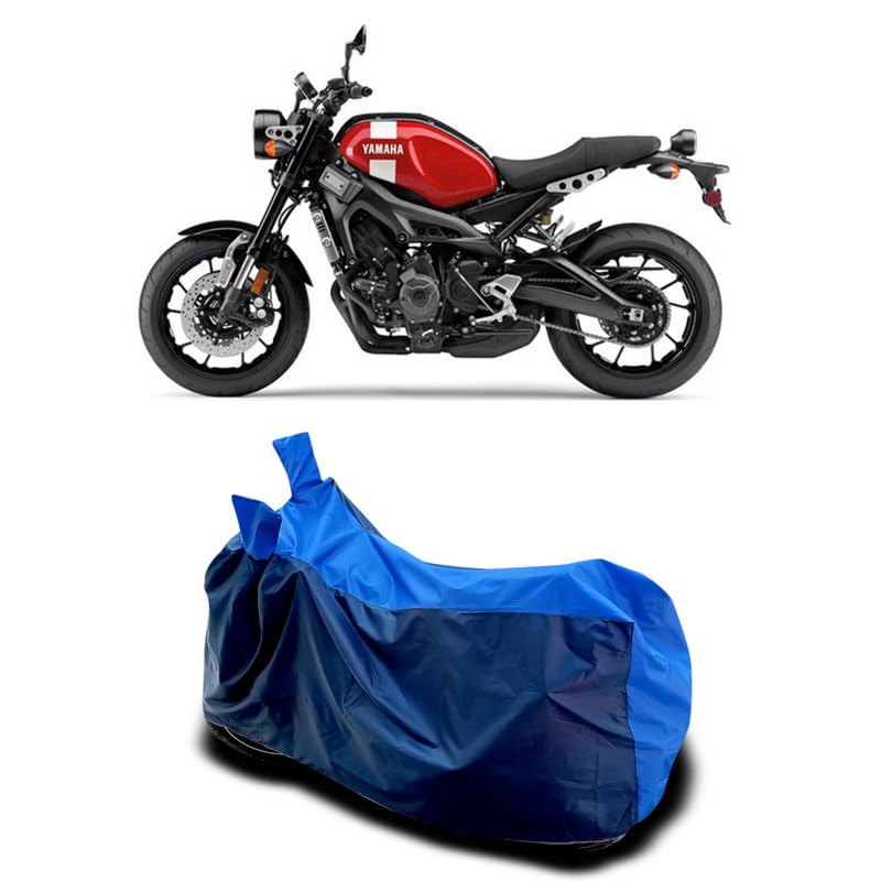 Image of DUFFEL-Two Wheeler Bike Body Cover Compatible for Yamaha Xsr155 Bs6 Heat Protectio /UV-Rays /Birds Dropping /DustProof /Waterproof All Variants [Nevay Blue]