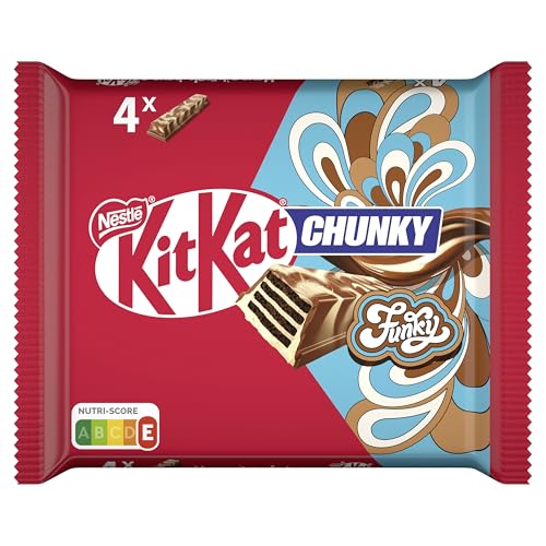 Nestlé KITKAT Chunky Funky Knusperwaffel in Milchschokolade Multipack 1er Pack (à 4x40g)