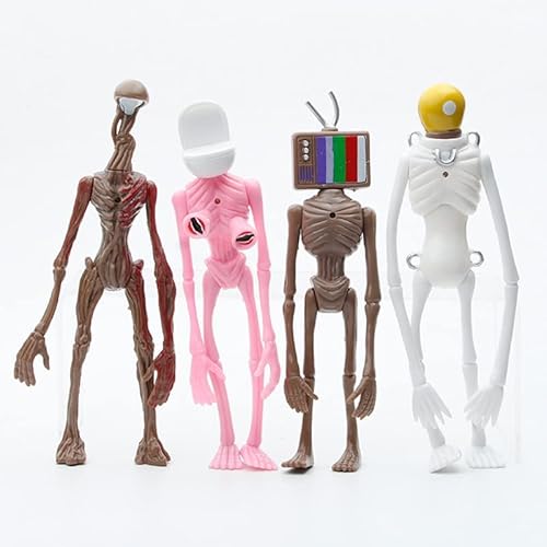 4Pcs/Set 18Cm Siren Head Action Figure Toy Sirenhead For Fans Figure Horror Scp Toys Pvc Model Siren Doll With Light Movable Joints Foundation Siren Head Toy #TOP1