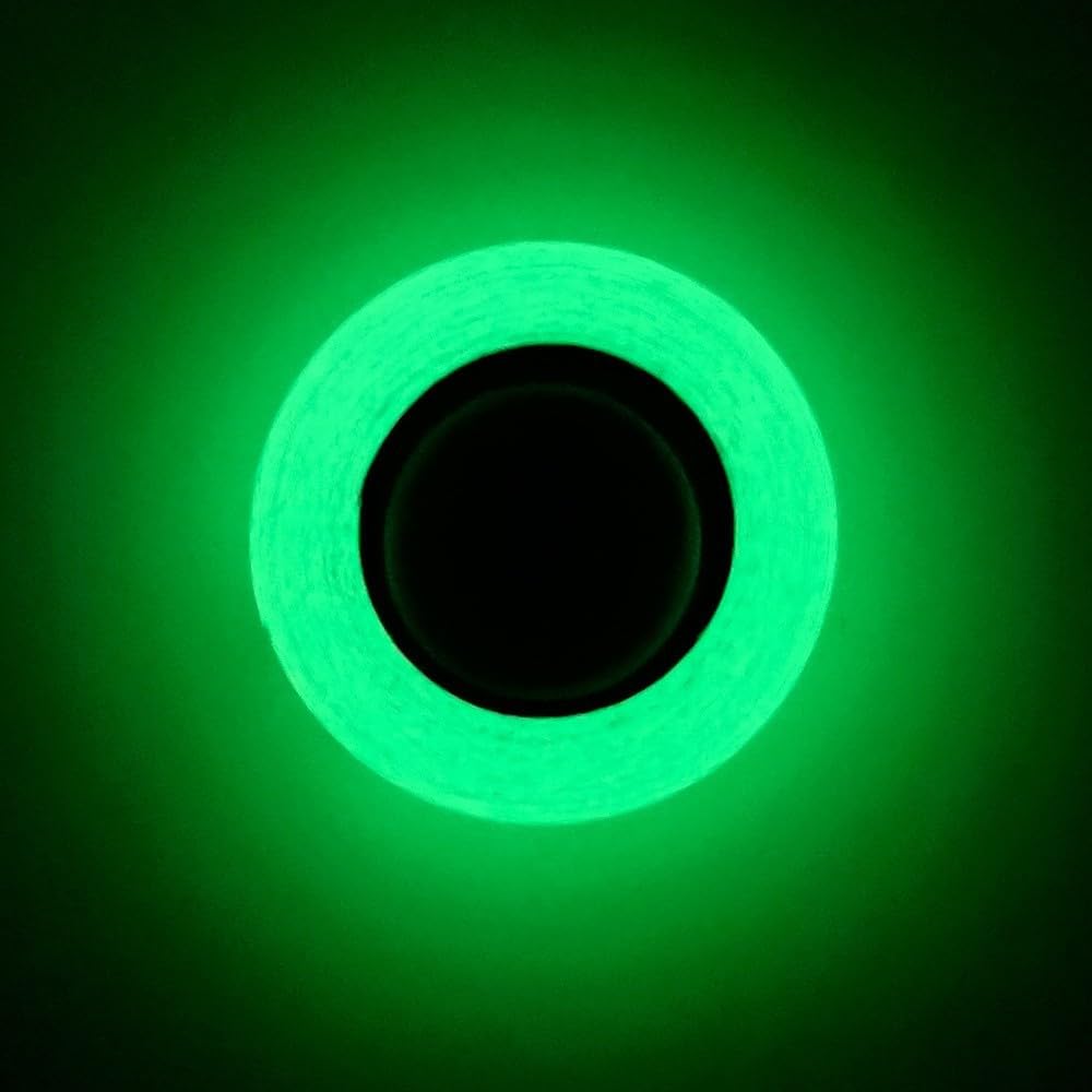 Rollos de cinta de advertencia que brillan en la oscuridad, juego de 5 – antideslizante para escaleras, escaleras, marcación de suelo – Uso en interiores y exteriores – 2 cm x 10 m cada rollo