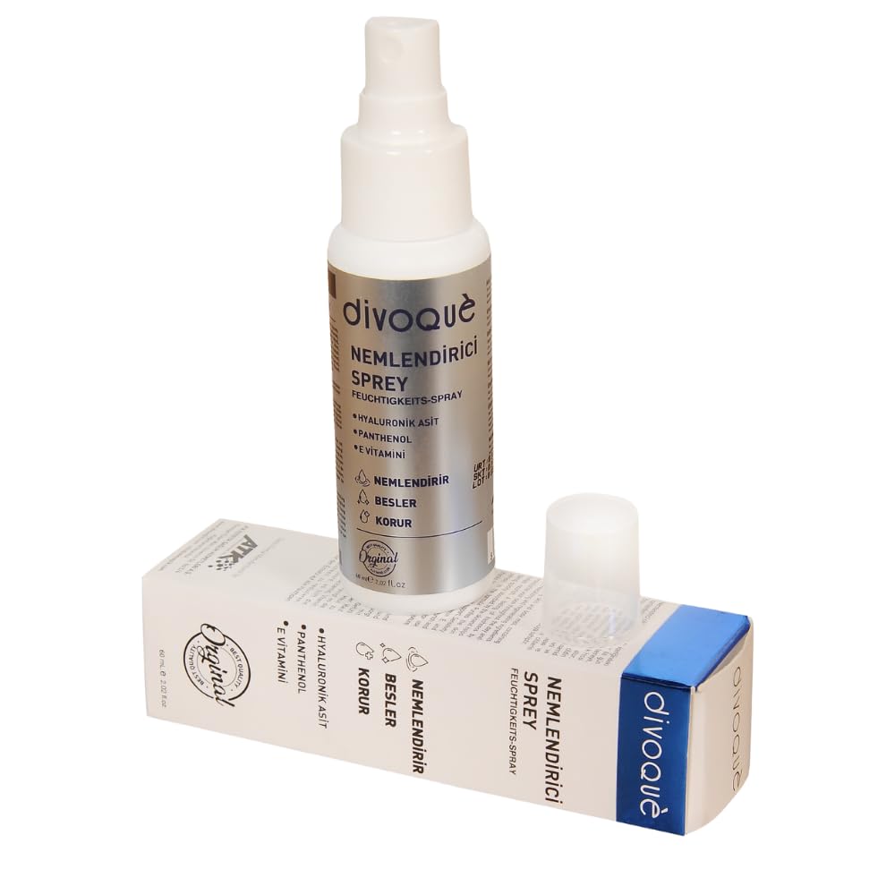 Divoque Canlandırıcı Yenileyici Nemlendirici Yüz ve Vücut Spreyi 60ML (Hyalüronik asit+Panthenol+E Vitamini)