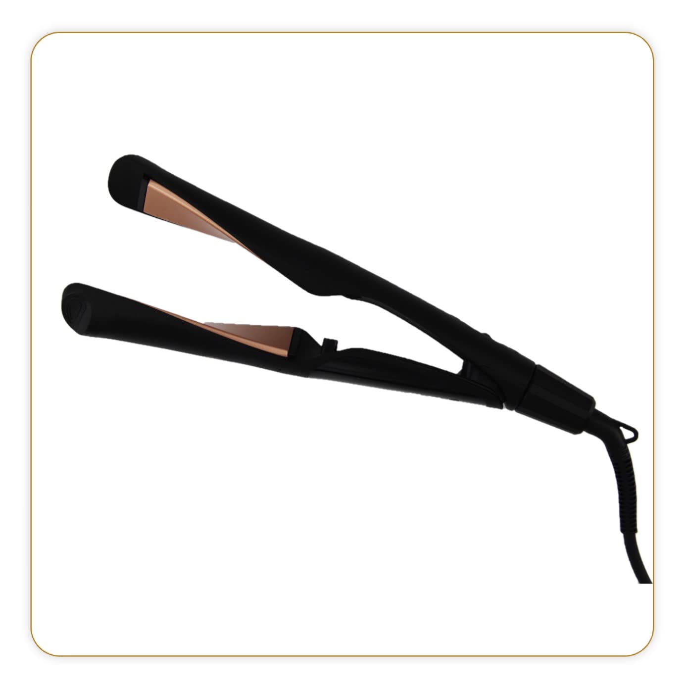 LITTLE BALANCE 8625 Ionic Twist & Liss, Lisseur Boucleur cheveux 2 en 1, Finition Longue, Température réglable, Technologie Ionique avec plaques Céramique/Tourmaline, Noir