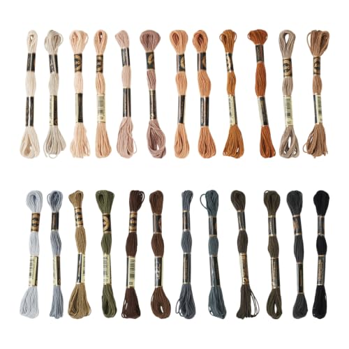 Image of FASHEWELRY 24 Skeins Embroidery Floss Thread 1mm Cross Stitch Thread Yarn