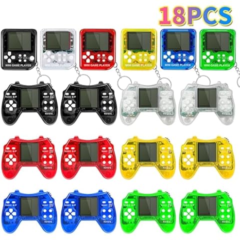 DJMUMU 18Pcs Mini Games Party Favors Keychains for Kids Video Game Party Favors Video Game Keychains for Backpack Birthday School Party Favor Supplies Key Chains for Kids Video Game Favors Cover