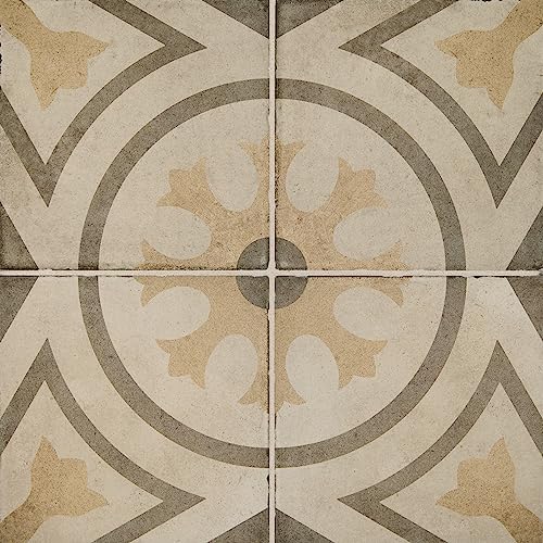 Tile Mart 8" X 8" Decorative Porcelain Floor/Wall Tile in Circolo Warm Blend (24 Pieces per carton)