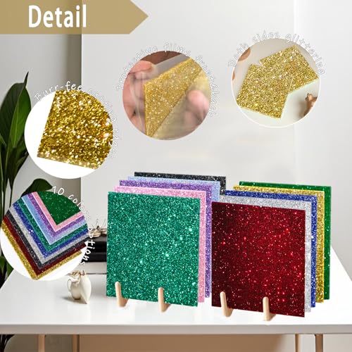 Image of Glitter Acrylic Sheets, Gold, 8 inchx8 inch, 2 Pack | 1 /8 in Thick, Cast Sparkly, For Laser Cutting, Engraving, Invitation Blanks
