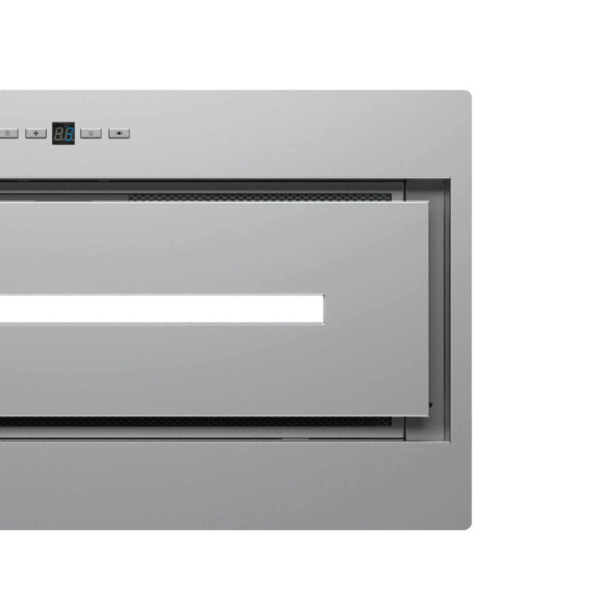 CATA GPL 52 X Grupo Filtrante Integrable de 52 cm, 645 m³/h, 3 Velocidades, Control Electrónico con Display y Temporizador, Extracción Perimetral, Tira LED, Clase B, Acero Inoxidable