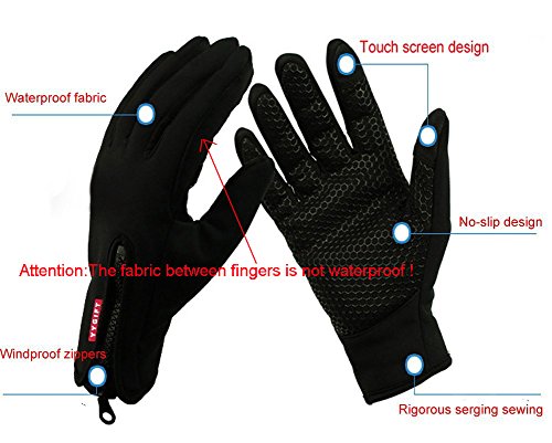 Yygift® Touch Screen Winter Gloves Windproof Outdoor Sports Work Gloves For Men And Women - Black Xl #TOP1