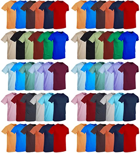Amazon.com: SOCKS'NBULK 60 Pack of Mens Cotton Crew Tshirts