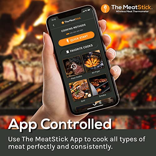 Meatstick Wifi Bridge Set | Wireless Meat Thermometer With Bluetooth | Unlimited Range | For Bbq, Kitchen, Smoker, Air Fryer, Deep Frying, Oven, Sous Vide, Grill, Rotisserie #TOP2