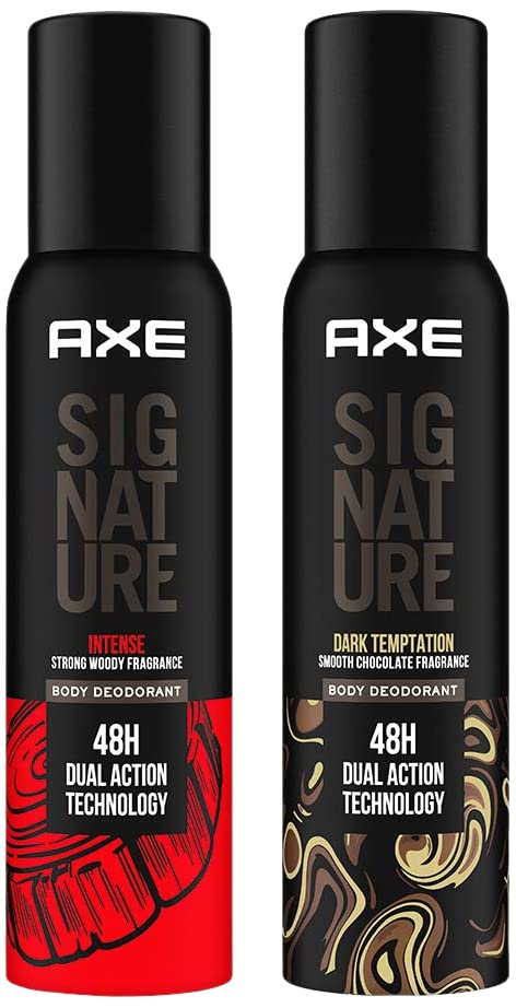 Signature Dark Temptation Body Perfume for Men, 154 ml And Signature Body Perfume, Intense, 154ml