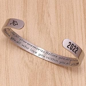 Btysun Inspirational Bracelets for Women Teen Girl Gifts Birthday Cuff Bracelet Bangle Quotes Jewelry Friend Gifts for Her Mom Gifts