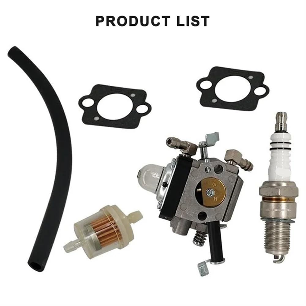 Kit De Carburador Y Bujías Compatible con Piezas De Repuesto Y Accesorios De Reparación De Motor De Cortacésped BS50-2 BS50-2i