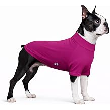 LoveLongLong Spring Summer Cooling Dog T-Shirt with UV Protection and Moisture-Wicking Fabric Blank Color Purplish red XL