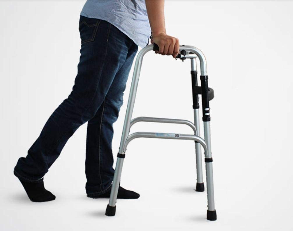 Andador Plegable de Aluminio Ligero sin Ruedas: Altura Ajustable, ayudas para la Movilidad, Andador con Ruedas Interesting