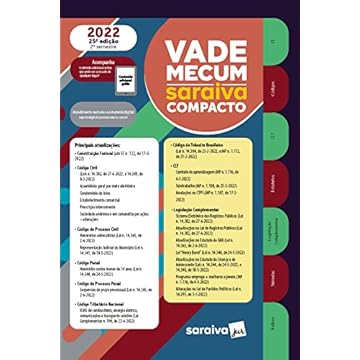 Capa do livro Vade Mecum compacto - 25ª edição 2022