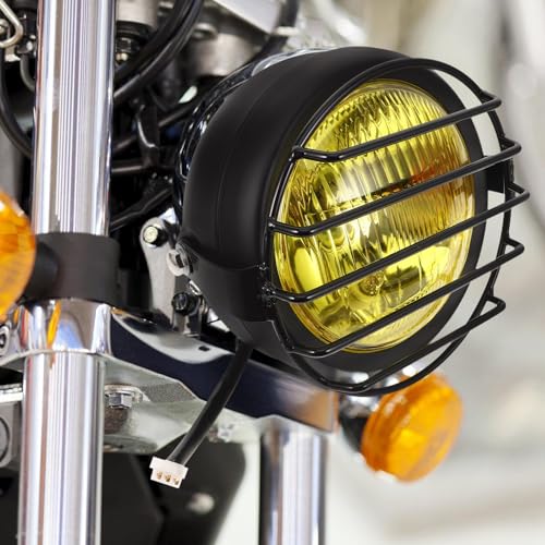 Projecteurs moto antibrouillard compacts Zerodeko avec grille de protection noire