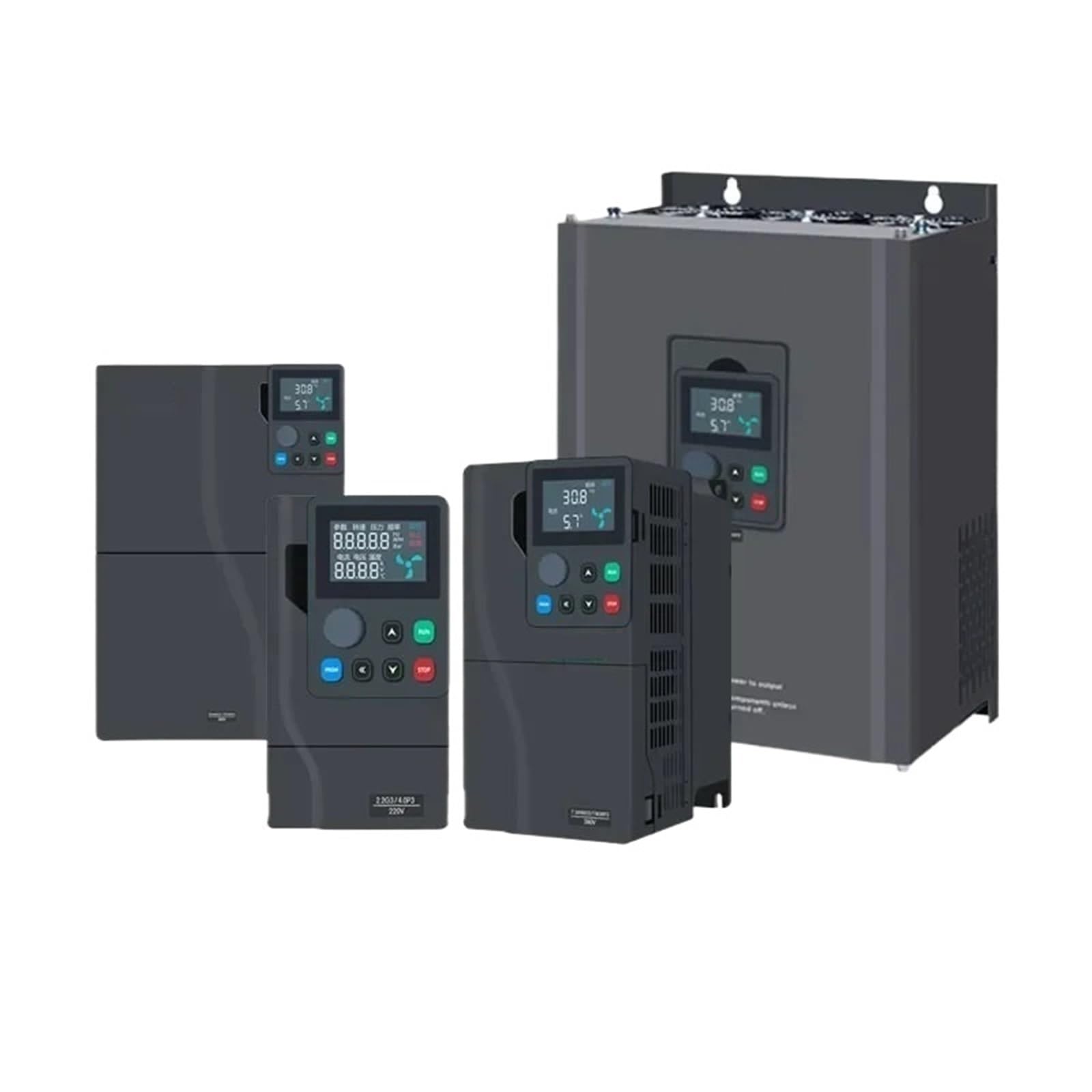 EWWFGUR AC220V 380V VFD Universal Variable Frequency Converter 750W-45KW Motor Speed Controller RS485 1Phase/3PH To 3Phase(2.2KW,AC 220V 1PH,AC 220V 3PH)