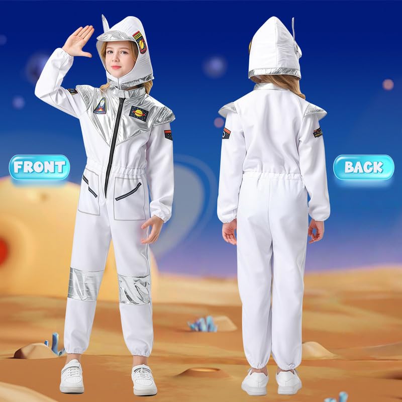 Amtum Astronaut Costume Kids Space Costume Kids With Helmet Aviation ...