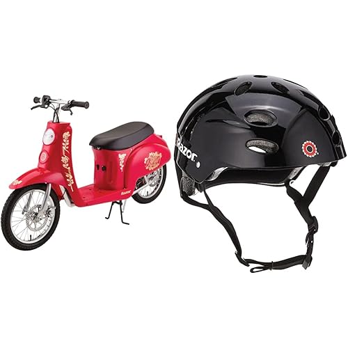 Razor Pocket Mod Bellezza - 36V Electric Scooter and Razor V-17 Youth Helmet