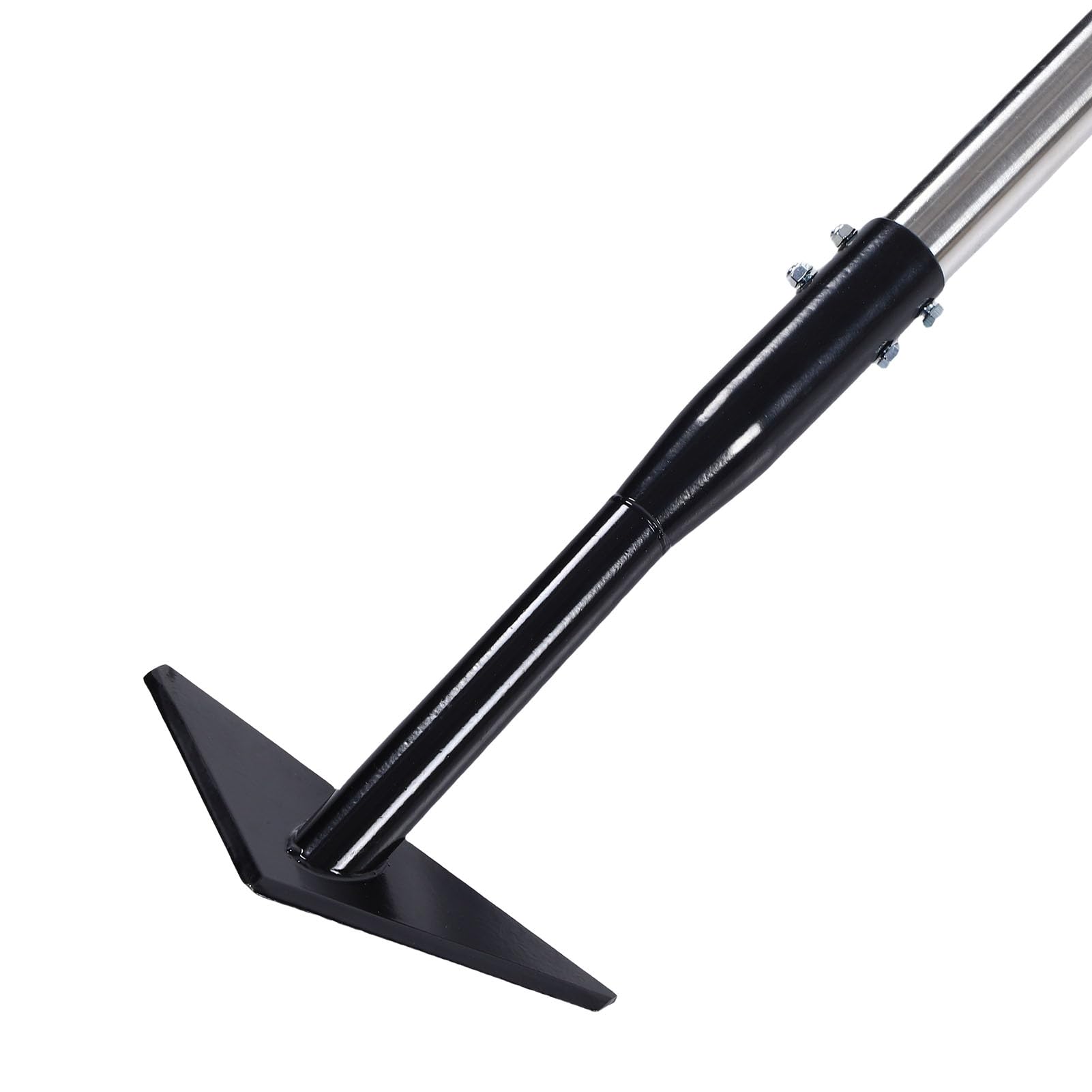 Houe de Jardin Triangulaire Amovible à Long Manche avec Tête en Acier au Carbone de qualité Supérieure, Idéale pour Les Amateurs de Jardinage et Les Professionnels