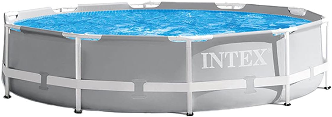 INTEX 26701EH Prism Frame Above Ground Swimming Pool Set: 10ft x 30in – Includes 330 GPH Filter Pump – Removable Pool Ladder