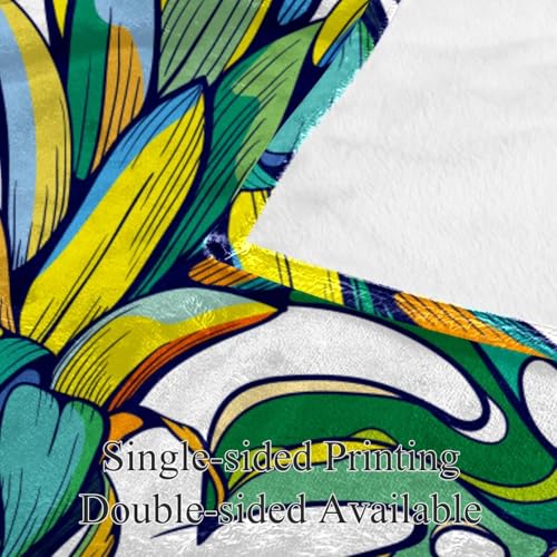 Plaid polaire ananas coloré jeté de lit doux pour chambre - 4