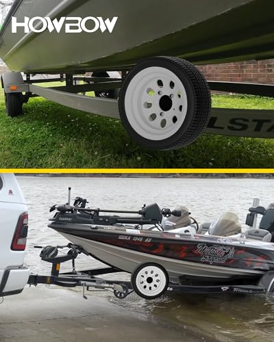 Trailer Spare Tire Mount, 5mm Thick Heavy Duty Steel Spare Tire Carrier Bracket for Utility Trailer Boat Trailer RV Trailer and Camper, Spare Tire Holder Parts Fits Most 4 & 5 & 6 Lugs Trailer Wheels